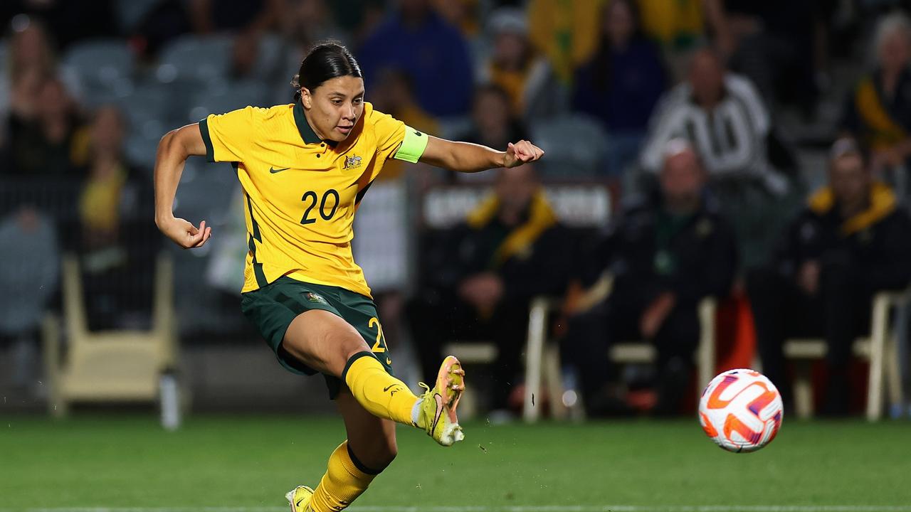 Sam Kerr’s top form in 2022 hasn’t enough to secure her a spot among the top three contenders for FIFA’s women’s player of the year award. Picture: Cameron Spencer/Getty Images