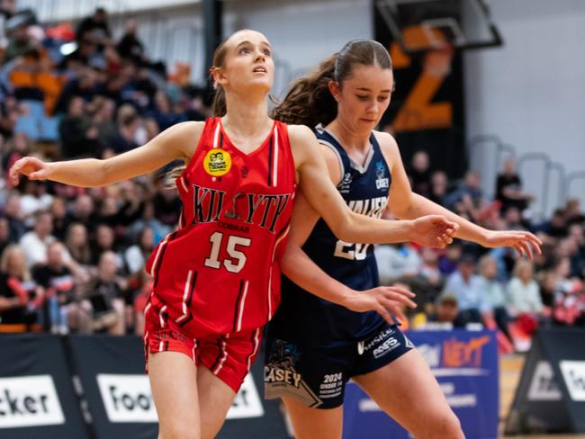 Kilsyth Jada Hill during the Championship girls gold medal match at the Basketball Australia Under-14 Club Championships.