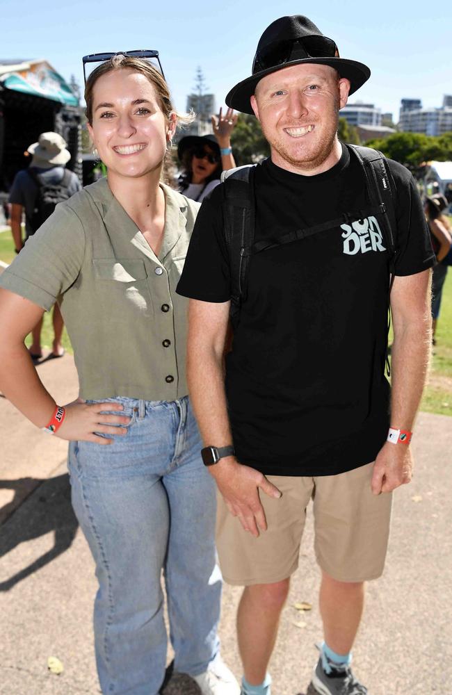 Laura Irwin and Levi Mannix at Caloundra Music Festival. Picture: Patrick Woods.