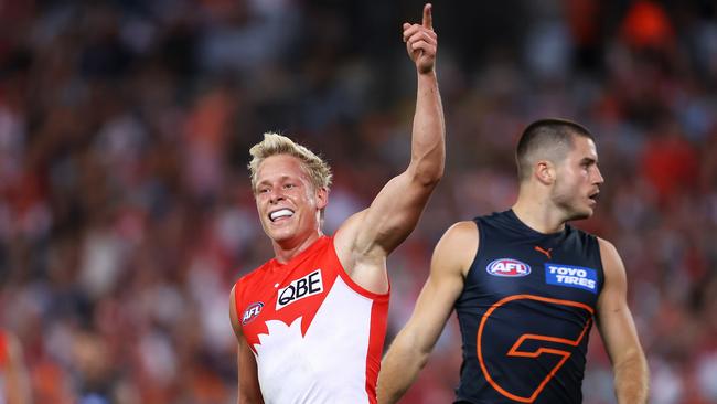 Isaac Heeney was one of the Swans’ best players in an increased midfield role. Picture: Getty Images