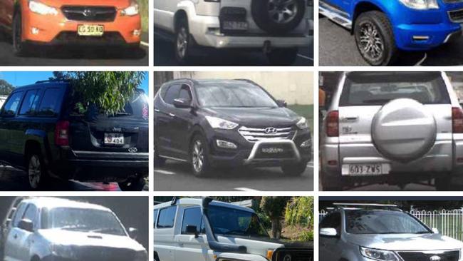 Some of the stolen cars listed in appeals for public help on the Richmond Police District Facebook page. Picture: Facebook