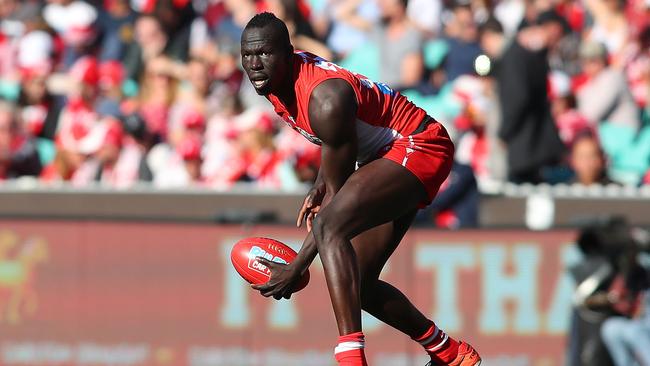 Aliir Aliir has re-signed with the Swans until 2021. Picture: Getty Images