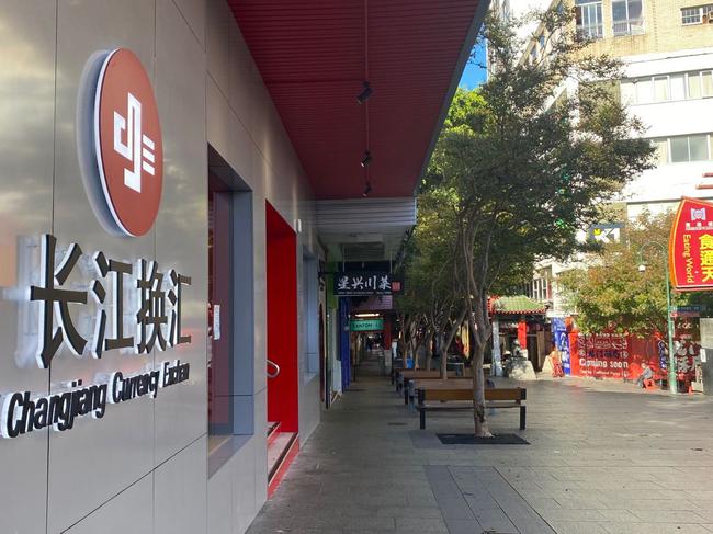 The Changjiang Currency exchange in Goulburn St, Sydney. Supplied