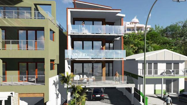 Units planned for Pacific Parade at Currumbin in a development application for the Gold Coast City Council.