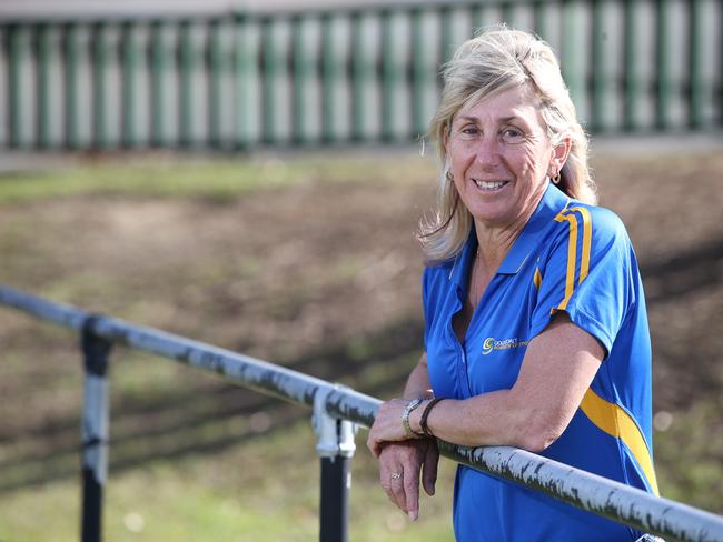 Glynis Nunn-Cearns has been inducted into South Australian Hall of Fame. She is currently coaching at Ashmore Little Athletics, Ashmore Community Centre, on the Gold Coast. Picture Glenn Hampson (N.B. Glynis only had a couple of minutes free)