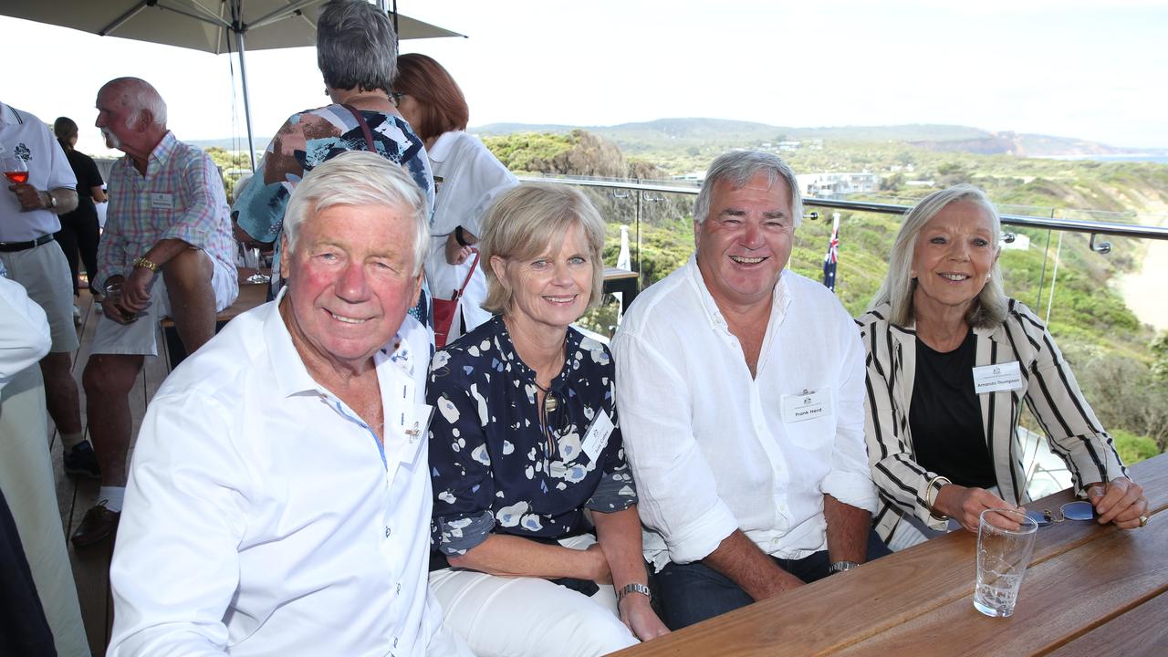 Gary Johnson, Suzy Calley, Frank Herd and Amanda Thompson. Opening of the new part of Anglesea Surf Lifesaving Club. Picture: Alan Barber