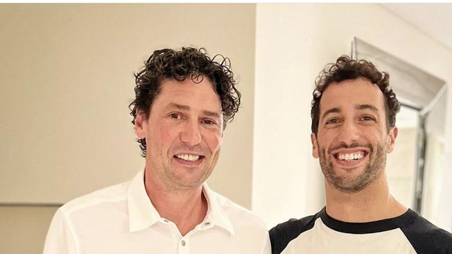 Chef Colin Fassnidge cooks for Daniel Ricciardo. Image: Instagram.,