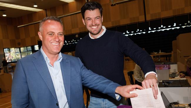 Liberal MP Tim Wilson is the new member for the Melbourne seat of Goldstein after the AEC finalised a partial recount of votes. Picture: NewsWire/ Nadir Kinani