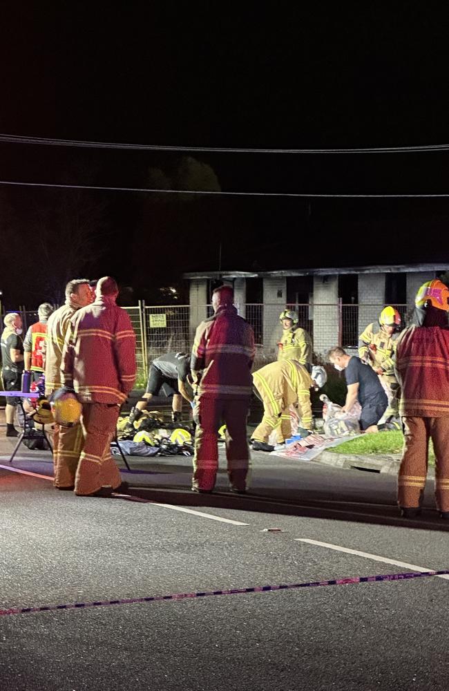 A massive blaze tore through a Coolaroo home on Saturday night.