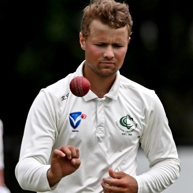 Croydon’s Cam Vos impressed in a 58-run stand on Saturday.Picture: Andy Brownbill