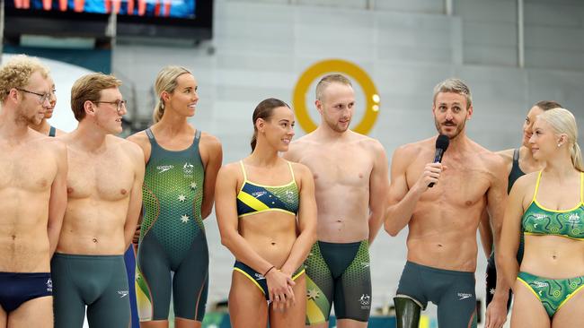 Unveiling of the Speedo Tokyo Olympic Games Aquatic Sports Uniform. Picture: Tim Hunter.