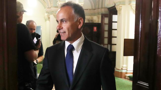 Victorian Liberal Party leader John Pesutto holds a press conference at Parliament house regarding the outcome of the defamation case from MP Moira Deeming. Thursday, December 12. 2024. Picture: David Crosling