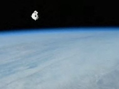 SpaceX Dragon crew spacecraft carrying Crew-10 members NASA astronauts Anne McClain and Nichole Ayers, JAXA (Japan Aerospace Exploration Agency) astronaut Takuya Onishi, and Roscosmos cosmonaut Kirill Peskov, as it approaches the International Space Station. Picture: NASA/AFP