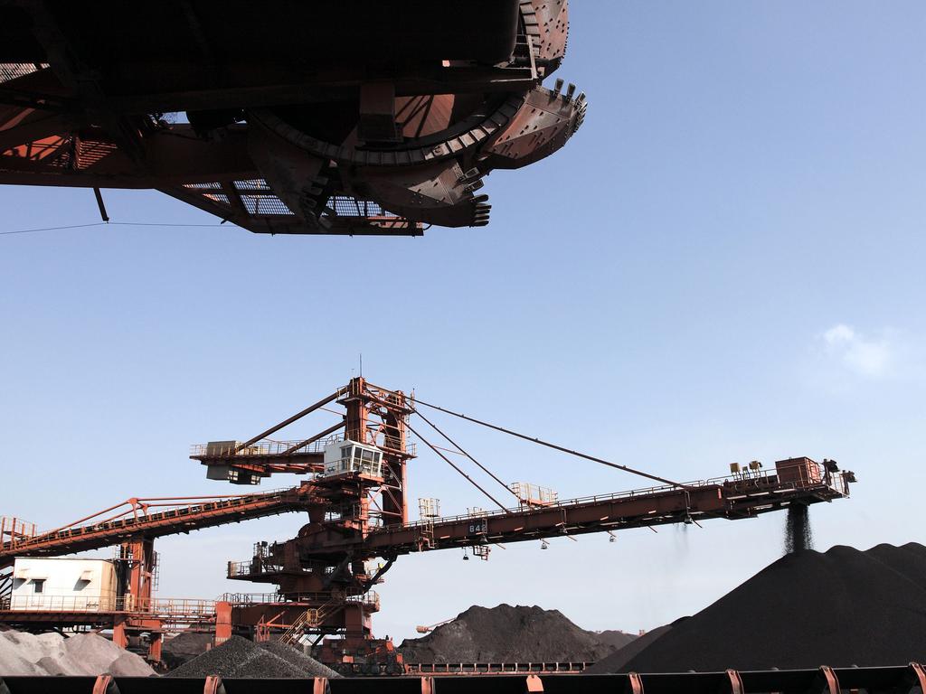 China’s ports already hold enormous reserves of structural steel’s key ingredient, iron ore. Picture: Qilai Shen/Bloomberg