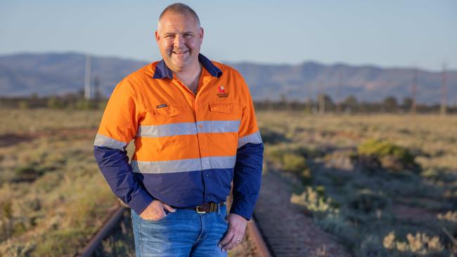 Hallett Group general operations manger Craig Cresp on the Green Cement Transformation Project site at Port Augusta. Picture: Ben Clark