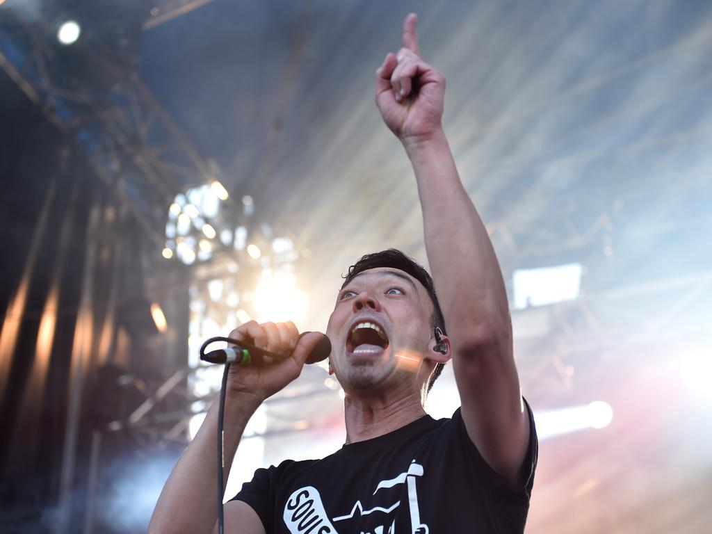 Townsville Groovin the Moo. Quan Yeomans from Regurgitator. Picture: Evan Morgan