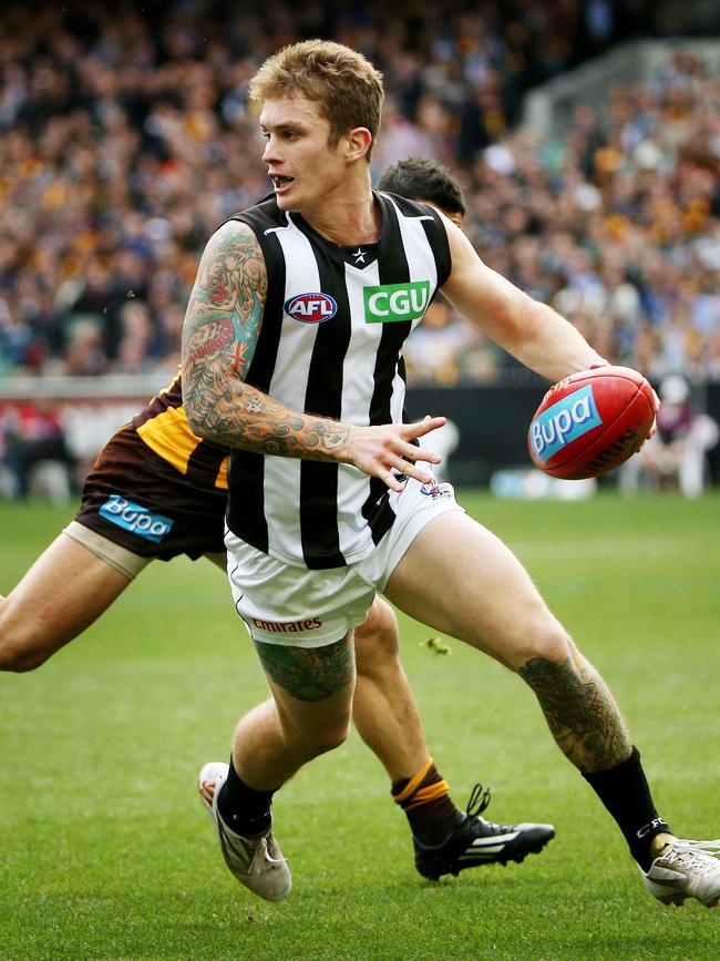 Dayne Beams was just entering his prime when he requested a trade from Collingwood. Picture: Colleen Petch