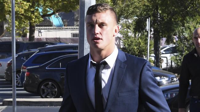 Canberra Raiders NRL player Jack Wighton arrives at the ACT Magistrates Court.