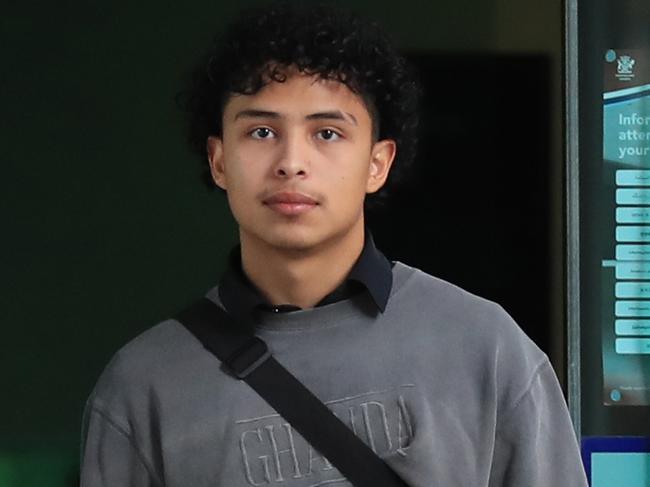 Tyson Elias Huezo, 20, leaves Brisbane Magistrates Court on Monday having narrowly avoiding jail after pleading guilty to dangerous driving over a three-car crash on Hale Street in Paddington on May 24, 2024 Photo Scott Powick Courier Mail