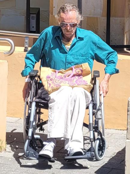 Robert Saunders leaves the Adelaide Magistrates Court after pleading guilty to a charge of aggravated indecent assault against a 7-year-old boy. Picture: Supplied.