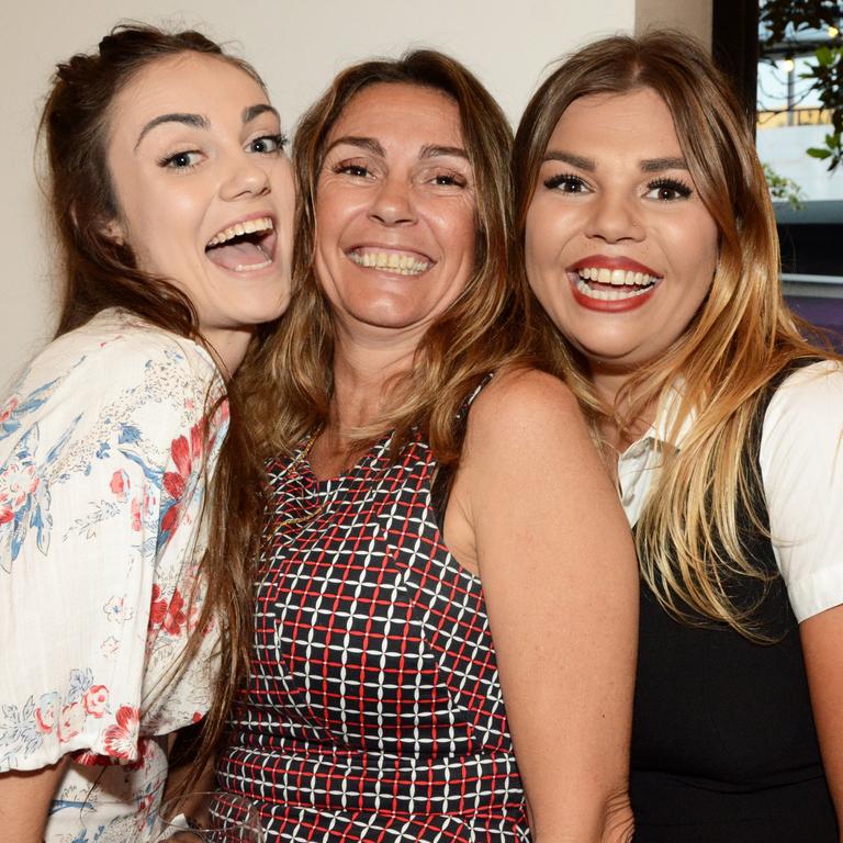 Alana Carter, Debbie Carter, Elena Wolsey at opening of White Rhino, Surfers Paradise. Picture: Regina King