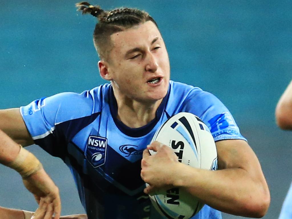 Bronson Xerri of the Blues  during State of Origin under 16's  NSW v Queensland at ANZ Stadium, Sydney Olympic Park. pic Mark Evans