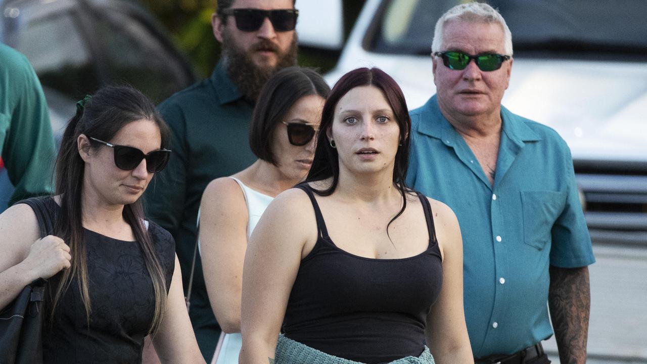 Kelly Wilkinson’s family arrive at the vigil. Picture: Nigel Hallett.