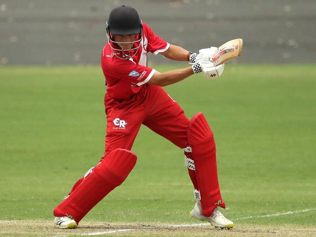 Harry Scowen cuts for St George during a Green Shield match in 2022. Photo by Jeremy Ng / Newscorp Australia