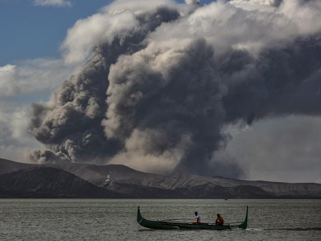 Authorities fear the Philippine’s Taal volcano could have another, more dangerous blast. Picture: Getty Images