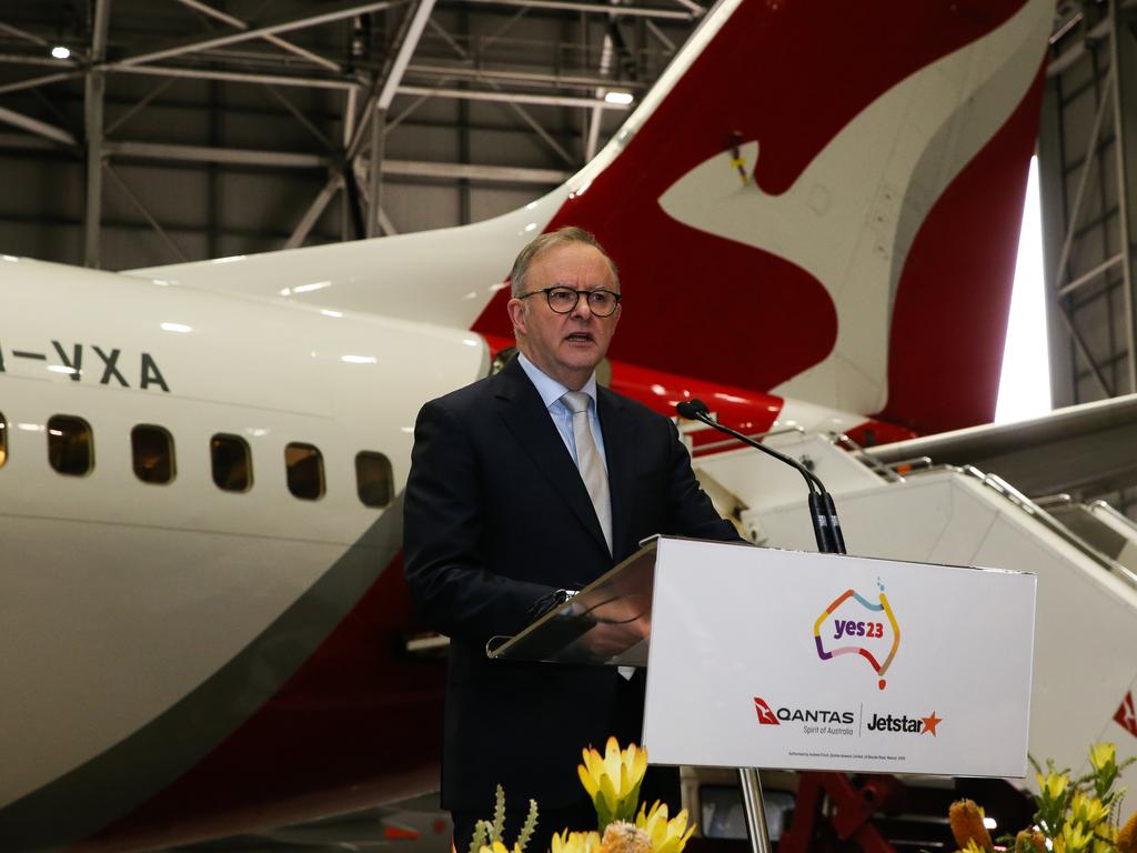 Prime Minister Anthony Albanese is facing a barrage of criticism for soliciting Qantas upgrades from his friend Alan Joyce. Picture: NCA Newswire / Gaye Gerard