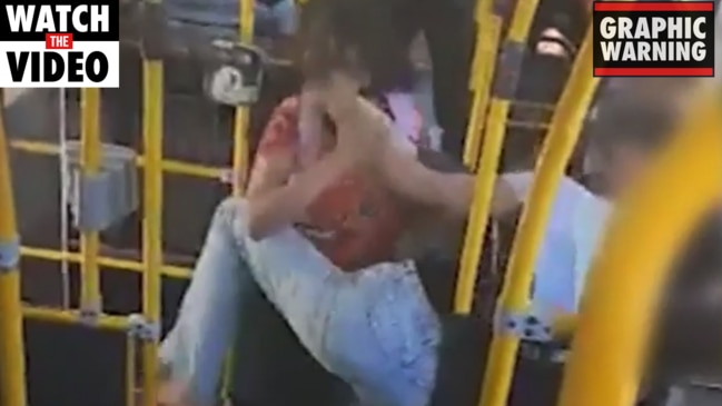 Violent brawl on Brisbane bus (9 News)