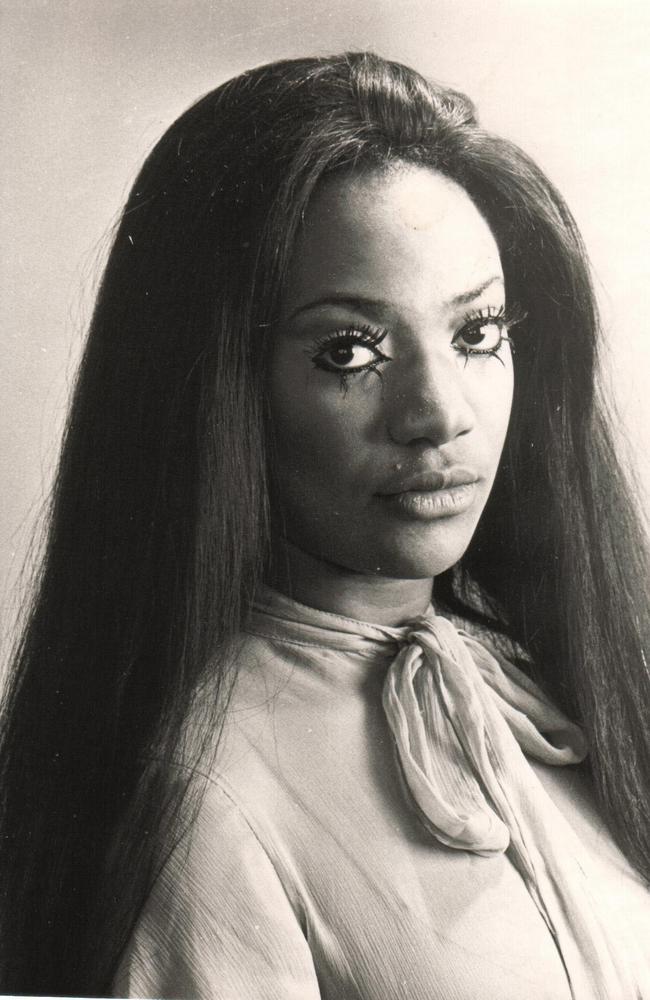 Singer Marcia Hines in 1969 musical stage show 'Hair'.