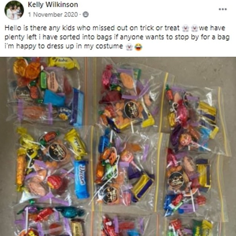 A resurfaced photo Ms Wilkinson posted to a community Facebook page in November last year highlights the mother-of-three’s heart of gold.