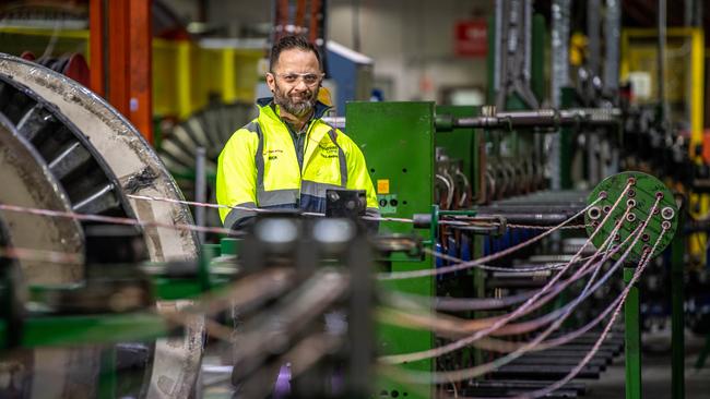 Rick Masotto at Prysmian cable factory, Cromer. Picture: Monique Harmer