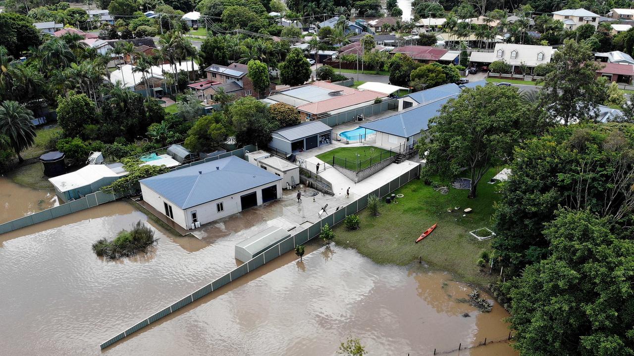 Flooding at Bethania, Logan, on Wednesday. Picture: Adam Head