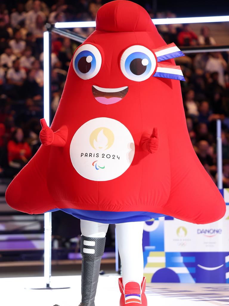 Paris 2024 Mascot the “Paralympian Phryge” is fearless, hates being bored and loves to try new things. Picture: Pascal Le Segretain/Getty Images