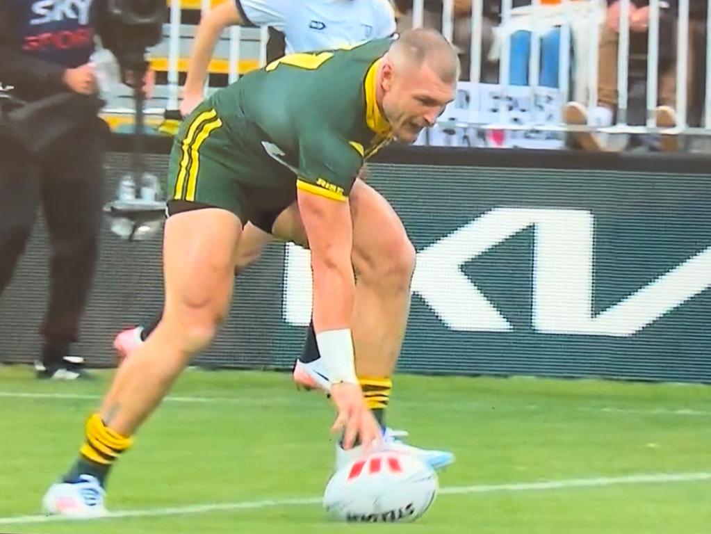 Angus Crichton bombs a certain try.