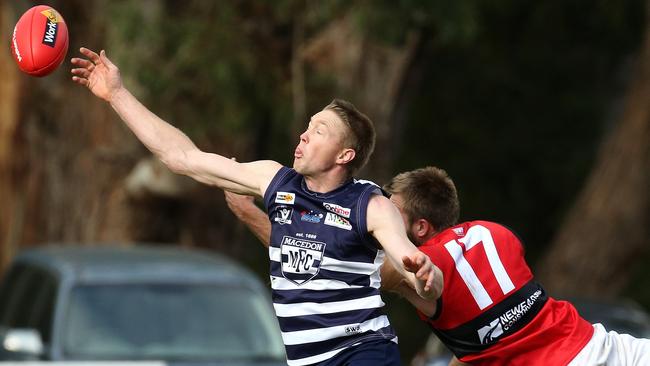 Tom Waters in action for Macedon. Picture: Hamish Blair