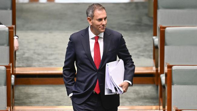 Treasurer Jim Chalmers has been urged to fix “dumb” policies related to GST and cigarettes to help fix the budget bottom line. Picture: NewsWire / Martin Ollman