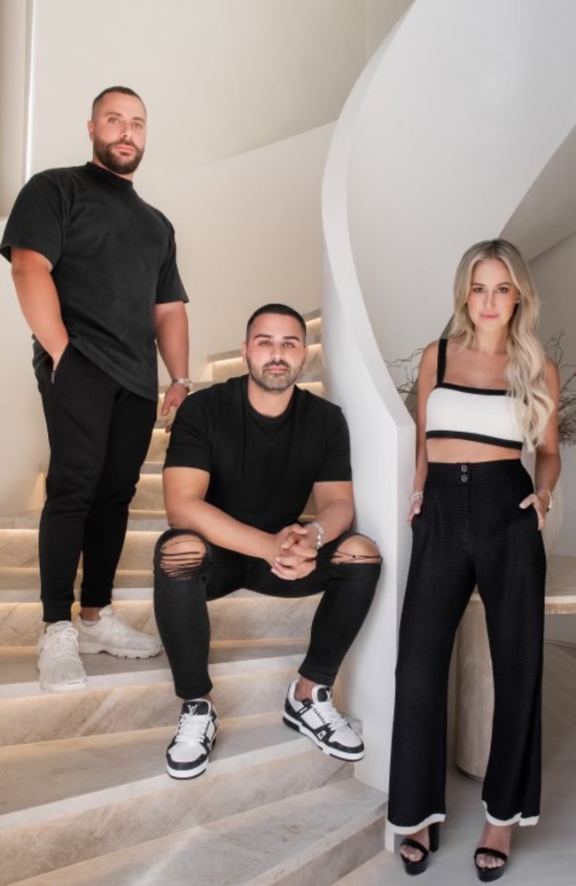 Youssef Tleis, Kassim Alaouie and Roxy Jacenko in a publicity shot for the win-a-house promotion. Picture: Instagram