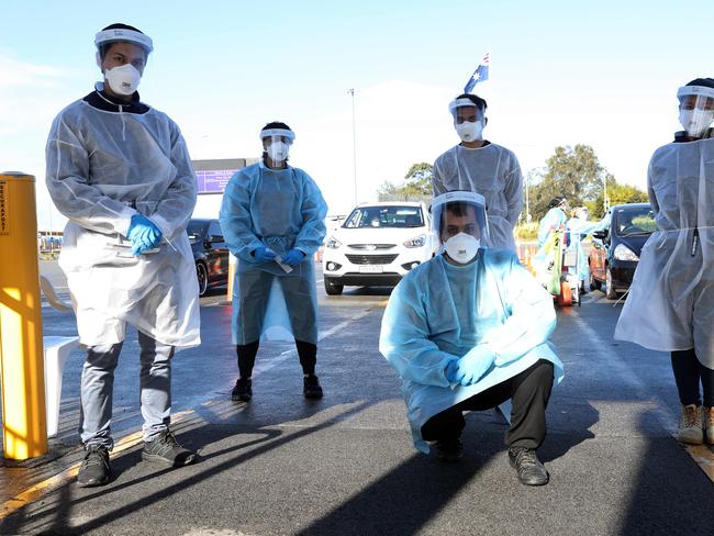 The Covid Testing Clinic at Sydney International Airport. Picture: NCA NewsWire / Christian Gilles.