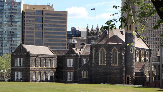 Tensions boiled over at a school footy match when a Melbourne Grammar boy threw a punch at a Haileybury student.