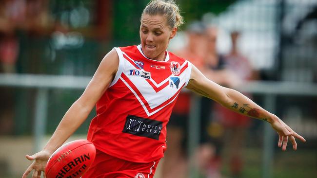 Waratah champion Lisa Roberts has won her second Gwynne Medal as the best and fairest player in the Women’s Premier League. Picture: GLENN CAMPBELL