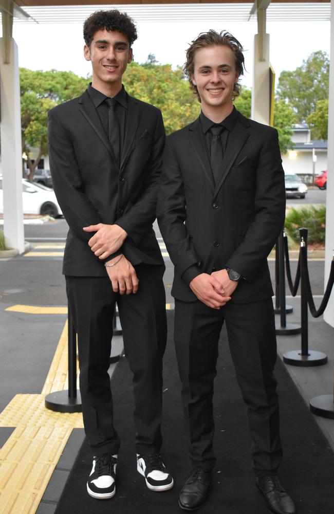 Zeki Badran and Chase Edmonds at the Burnside State High School formal 2023.