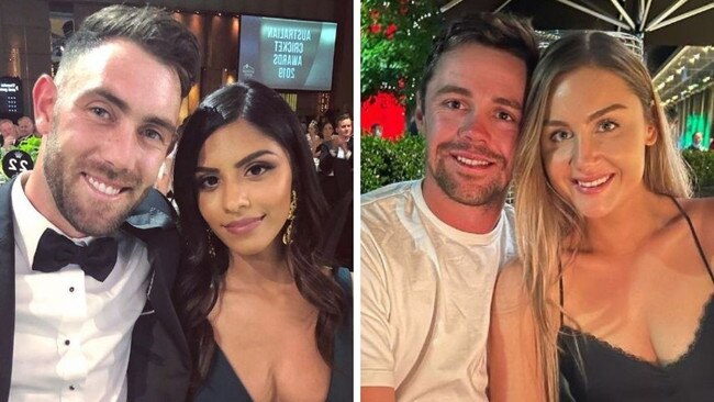 The wives of Aussie cricketers Glenn Maxwell and Travis Head came under attack from Indian fans. Pictures: Instagram