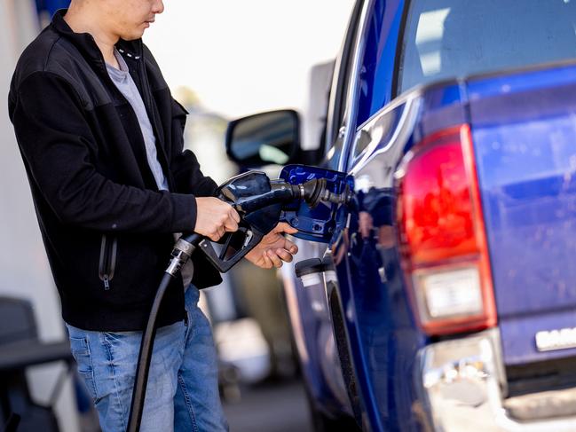 WASHINGTON, DC - NOVEMBER 26: A man stops to fill up his car at a gas station on Rhode Island Avenue on November 26, 2024 in Washington, DC. Gas prices have hit a 3-year low as millions of Americans take to the roads for Thanksgiving.   Andrew Harnik/Getty Images/AFP (Photo by Andrew Harnik / GETTY IMAGES NORTH AMERICA / Getty Images via AFP)