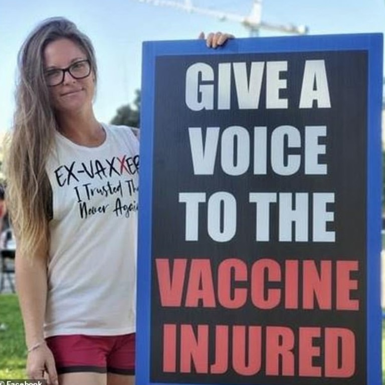 Kristen Lowery’s social media is littered with anti-vax messaging. Picture: Facebook