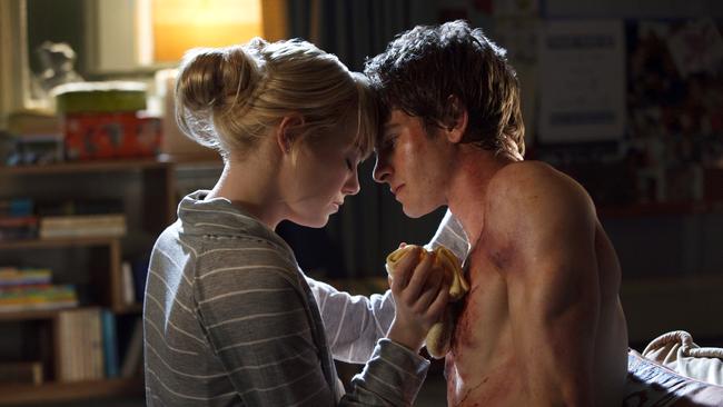 Andrew Garfield and Emma Stone in The Amazing Spider-Man.