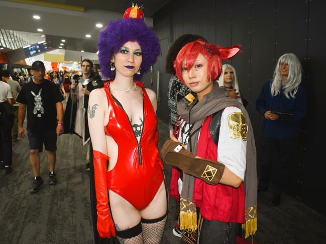 Dasha Minaeva and Ellise Nan at the Melbourne Oz Comic Con Xmas edition, held at the Melbourne Convention &amp; Exhibition Centre on Saturday, December 7, 2024. Picture: Jack Colantuono