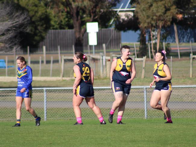 SFLW Community League - Action from Sorell v St Virgils during the annual Pink Sock-Carolyn Birch Memorial Match. Picture: Jake Garland
